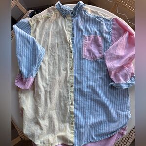 Women’s Free People Oversized, 80’s Button Down Shirt